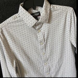 🌀EXPRESS SIZE XS EXTRA SLIM WRINKLE RESISTANCE PERFORMANCE DRESS SHIRT